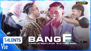 Tổng hợp 4 tiết mục bảng F quottử thầnquot RICKY STAR LĂNG LD YUNO BIGBOI RIC  Rap Việt Collection [upl. by Waters]