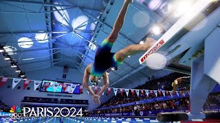 What do swimmers think about on the starting blocks  Paris Olympics  NBC Sports [upl. by Akenor]