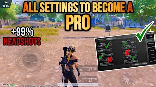 New🔥best settings to improve your headshot ✅PUBG MOBILE [upl. by Clementine]