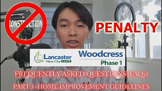 LANCASTER NEW CITY FAQs  RENOVATION GUIDELINES [upl. by Siradal]