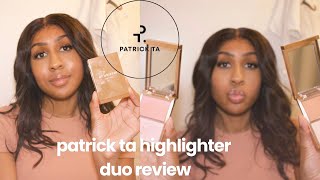 patrick ta translucent highlighter duo first impressions amp honest review  patrick ta review [upl. by Ettelegna]