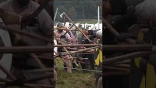 Medieval Shieldwall Fighting in Proper British Weather  Battle of Hastings shorts [upl. by Swanhildas978]