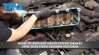 How to Replace Valve Cover Gasket 9812 Ford Crown Victoria [upl. by Ardiedak]