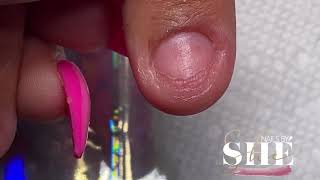 UÑAS MORDIDAS ONICOFAGIA UÑAS ACRÍLICAS EN UÑAS CORTAS [upl. by Akcimat]