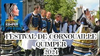 FESTIVAL DE CORNOUAILLE 2024 QUIMPER BRETAGNE DÉFILÉ DES BAGADOÚ [upl. by Ludie70]