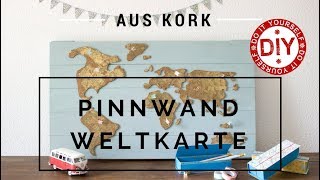 How to Pinnwand als Weltkarte aus Kork I Deko Inspirationen by Patricia Morgenthaler [upl. by Sedecram61]