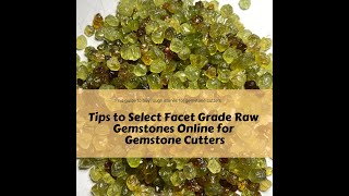 Tips to Buy Facet Grade Rough Gemstones for Gemstone Cutters  Lapidary  Faceting Gemstones [upl. by Nnainot]