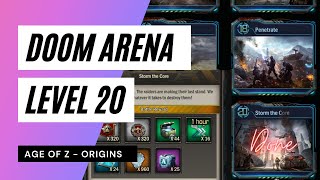 Age of Z Origins  Doom Arena Level 20  Storm the Core [upl. by Pascha544]