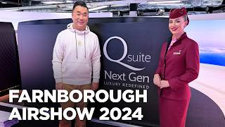 Best of Farnborough Airshow 2024  Qatar Airways Next Gen QSuite [upl. by Hescock311]