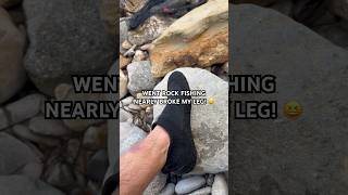 Fishing for bass in Dorset from the rocks … nearly broke my leg 😆 bassfishinguk seafishingdorset [upl. by Verdha466]