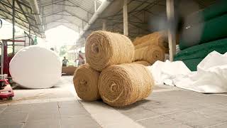 The Production of Coir Geotextile EcoFriendly Erosion Control coir geotextile ecofriendly like [upl. by Siuqcram978]