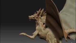 ZBrush dragon details [upl. by Ahsilef787]