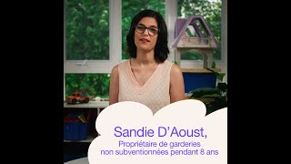 Inscrire sa garderie non subventionnée au Parcours  Rencontrez Sandie DAoust [upl. by Mancino185]