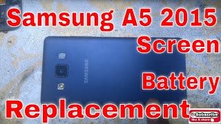 Samsung a5 2015 screen replacement Samsung SMA500F A5 disassembly LCD battery replacement [upl. by Millan]