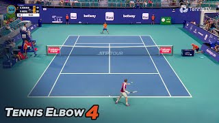 Federer vs Nadal  Tennis Elbow 4 Gameplay [upl. by Odelia]