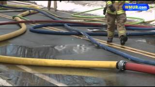 Gilmanton fire spreads from barn to home [upl. by Dearborn]