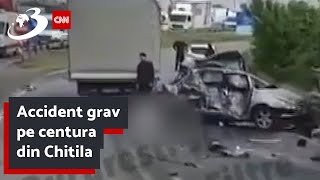 Accident grav pe centura din Chitila Un tată şi fiul său au fost găsiţi de medici în stop cardiore [upl. by Annaej]