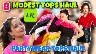 AFFORDABLE MODEST “TOPS” HAUL 😍 8 TOPS Under Rs 499 Ft LIMEROAD  Neha Singh [upl. by Lertnom731]