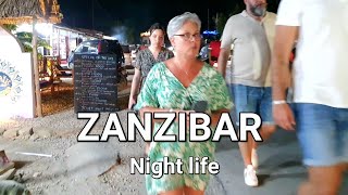 ZANZIBAR NIGHTLIFE  A PARADISE WALKING TOUR  PAJE STREET AT NIGHT Paje Zanzibar Island  Pt3 [upl. by Adaline]