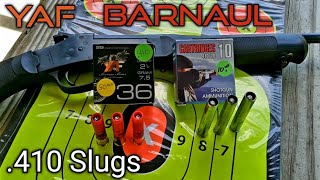 Interesting 410 Slugs  YAF amp Barnaul 410 Slug Review amp Shoot [upl. by Quirk]