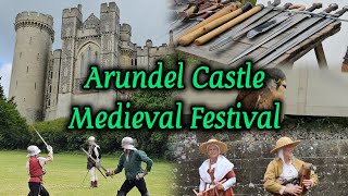 Arundel Castle Medieval Festival 2024  Part ONE  Knights Archers Falconry Castle Keep amp Gardens [upl. by Edac]