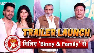 Binny and Family Trailer Launch Anjini Dhawan Ektaa Kapoor Varun Dhawan and Family  SBB Xtra [upl. by Aenert]