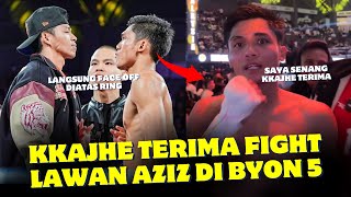 BYON 5🔥Kkajhe vs Aziz Calim Resmi Di Byon Combat Showbiz 5  Langsung Face Off Diatas Ring [upl. by Avlem184]