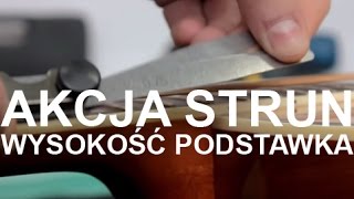 Ustawienie wysokości podstawka w gitarze akustycznej Akcja strun cz2  Saddle height adjustment [upl. by Netsrejk]