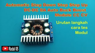 Automatic step down step up DC DC 8A Cara tes awal Modul step up down [upl. by Malvie705]