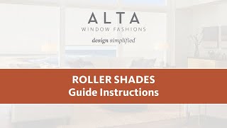 Roller Shades Guide Instructions [upl. by Larsen]