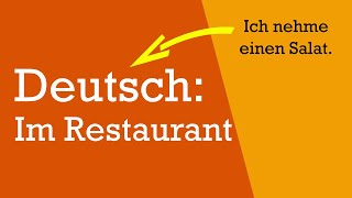 Deutsch lernen A1 6  Im Restaurant Essen und Trinken bestellen bezahlen [upl. by Bald]