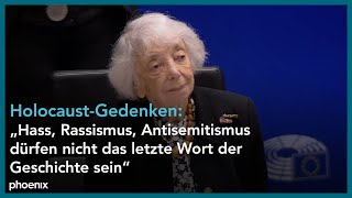 HolocaustGedenken Margot Friedländer spricht vor EUParlament [upl. by Langer]