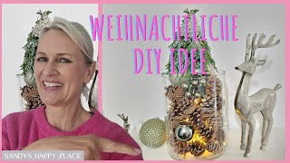 Weihnachtsdeko im Glas  weihnachtliche DIY Idee in der Vase 🦌⭐️🌟🕯 [upl. by Wolbrom776]