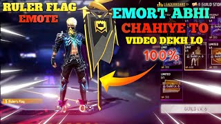 How To Get Ruler Flag Emote In Free Fire Max Glitch  Free Fire Jhande Wala Emote [upl. by Okiam]