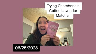 Trying The New Chamberlain Coffee Lavender Matcha with a hint of Mint [upl. by Frierson]