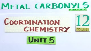 Metal Carbonyls and their Classification Coordination Chemistry [upl. by Hinda]