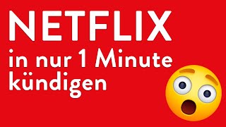 Netflix kündigen  in genau 1 Minute erledigt [upl. by Mathilde489]