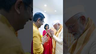 PM Modi performs Ganapati Aarti at CJI DY Chandrachuds home  shorts [upl. by Marie-Jeanne804]