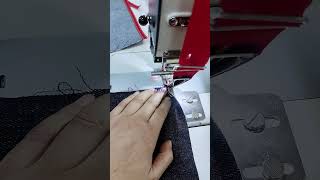 Jeans Front Pocket Machine Double Needle With Back Cutter shorts brothersewingmachine [upl. by Leiso]