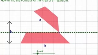 How to find the Formula for the Area of a Trapezoid Trapezium [upl. by Dafodil]