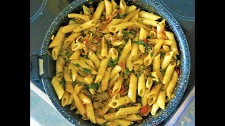 Recette 123  Penne aux Légumes  10 min CHRONO Penne Pasta with Veggies EASY [upl. by Salema179]