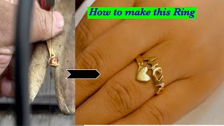 How gold nameplate ring is made  Gold ring making [upl. by Zzaj]