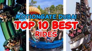 Top 10 rides at Motiongate Dubai  United Arab Emirates  2022 [upl. by Trebled]