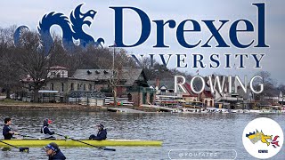 Drexel University Campus Boathouse Row and rowing from the water on the Schuylkill River [upl. by Daphie]