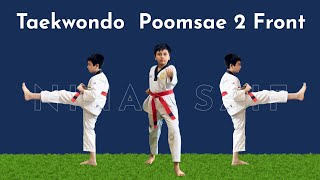 Poomsae 2 Front View  Taekwondo Training  Gram Theke [upl. by Tace]