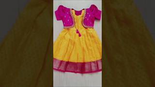 latest trending pattu pavada langa jacket shorts youtube pattupavada kidsdress trending yt [upl. by Negah]