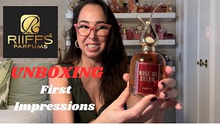 FIRST IMPRESSIONS ON 4 RIIFFS PERFUMES I JUST RECEIVED 📦Unboxing [upl. by Htez148]