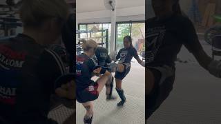 Female Muaythai play sparring with Jitti Central Muaythai and Sloan nakmuayaroundtheworld [upl. by Ettezyl]