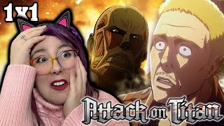 I WATCHED ATTACK ON TITAN  REACTION 1X1  ZAMBER REACTS [upl. by Charles593]