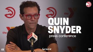 Hawks vs Pacers Postgame Press Conference Quin Snyder [upl. by Ecitsuj113]